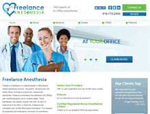 Tablet Screenshot of freelanceanesthesia.com